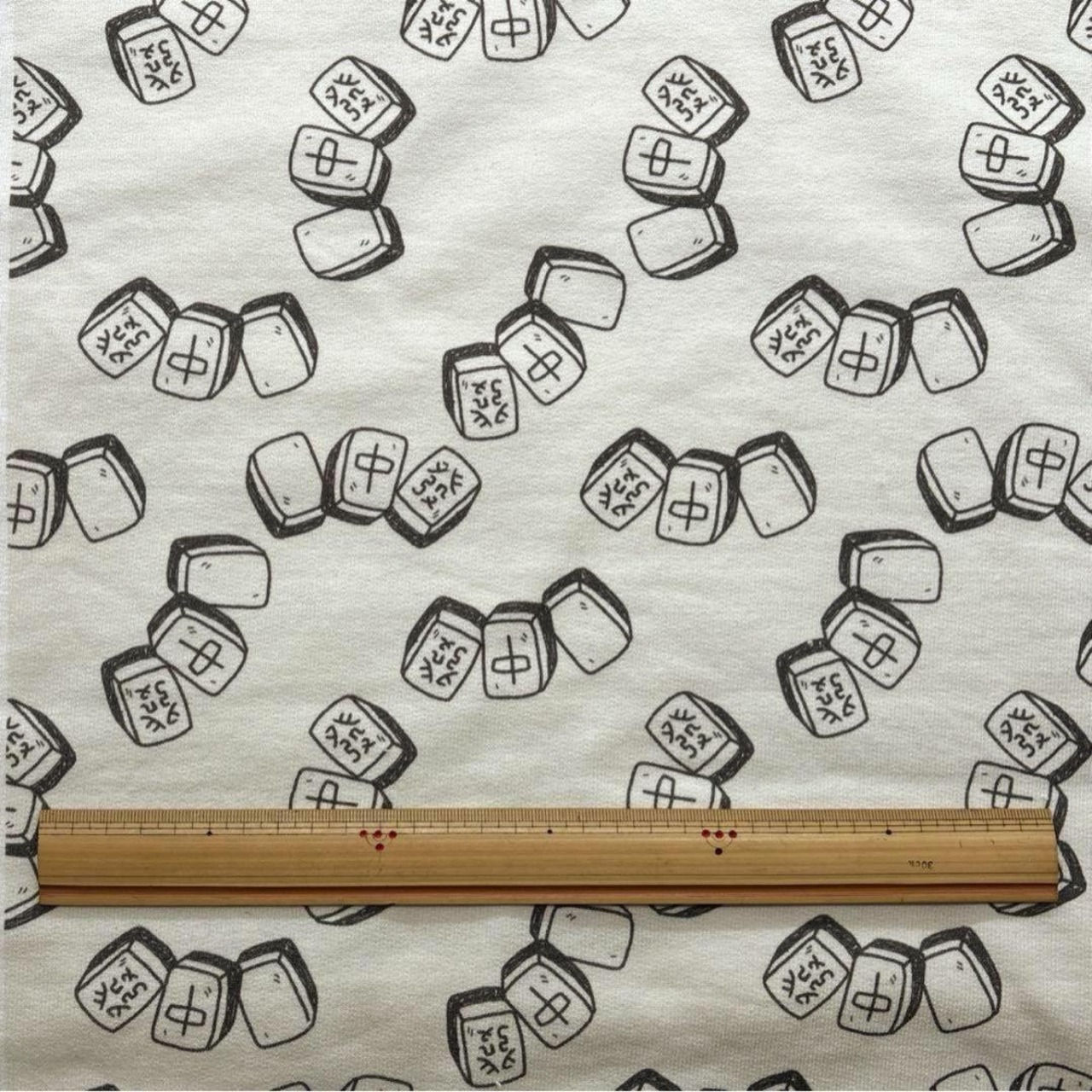 ★NY358 ◆1m◆綿100%裏毛ニット生地◆オリジナルプリント