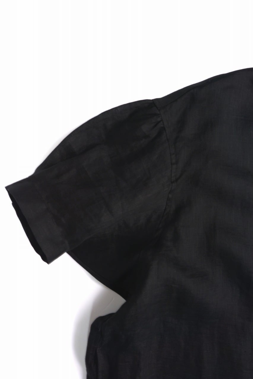 French Linen Open Collar S/S O/P