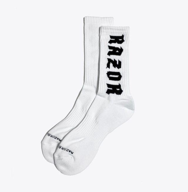 RAZOR CREWSOCKS WHITE (1P)