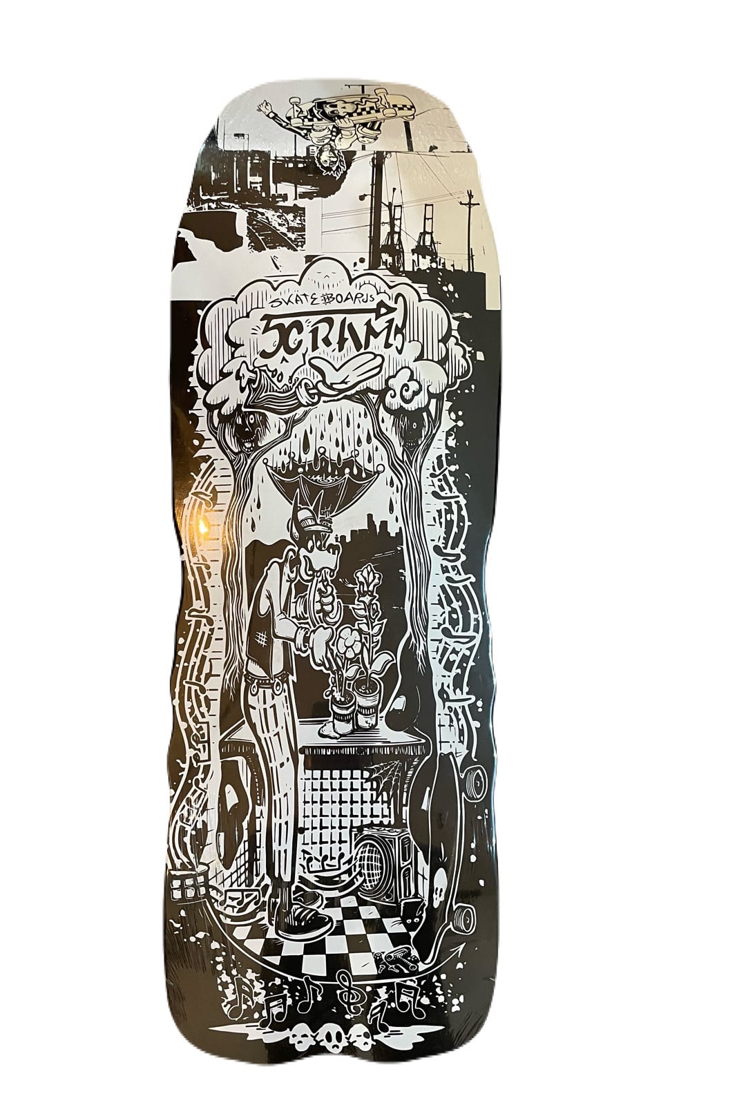 SCRAM Skates Black & White Deck 10.0inch（Seattle, WA） | 氵SUNZUI