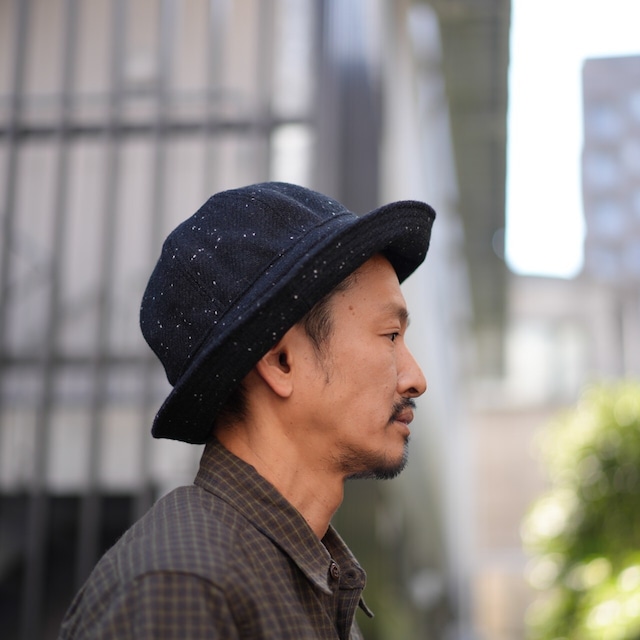 KENNETH FIELD(ケネスフィールド) /Exclusive GUIDE HAT Harris Tweed -BLACK NEP-(signs2)