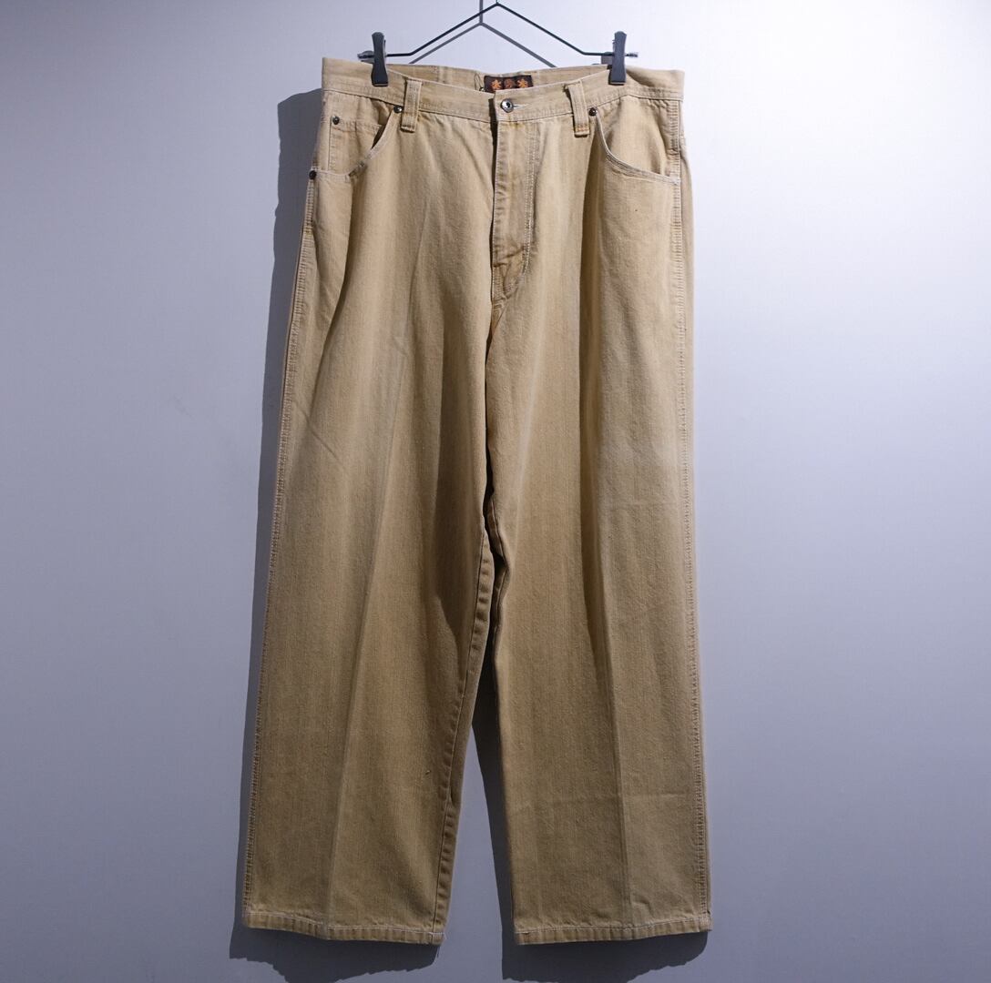 “PJ MARK” Beige Baggy Denim Pants