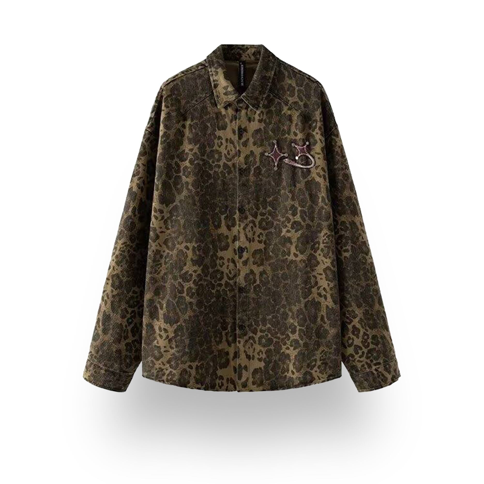 レオパードデザインシャツ