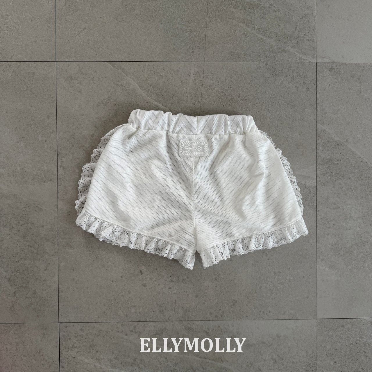 [ELLYMOLLY] Mesh Frill Shorts +fee2 / [엘리몰리] 메쉬프릴반바지