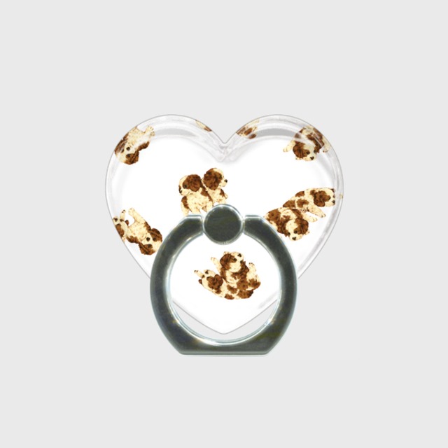 ハート型スマホリング トイプードル 犬柄グッズ オンリーワン 犬柄モチーフの雑貨通販店 ハート型スマホリング トイプードル 犬柄グッズ オンリーワン 犬柄モチーフの雑貨通販店