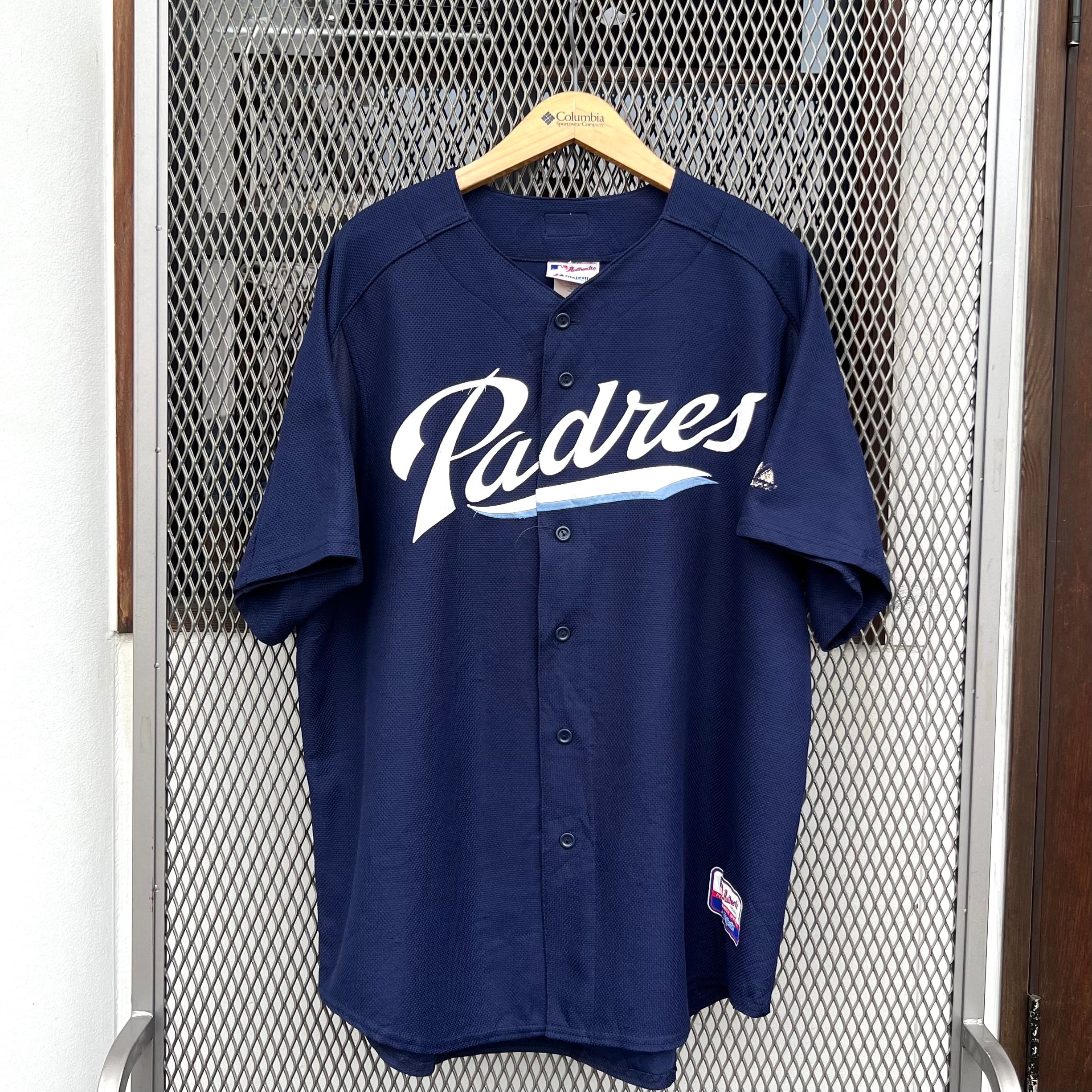 【USED】Majestic MLB San Diego Padres BASEBALL SHIRT / USA製 マジェスティック  サンディエゴパドレス ベースボールシャツ | TRUNK 23 powered by BASE