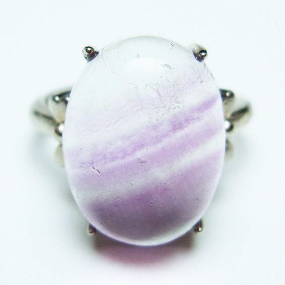 フローライト リング 蛍石 指輪 フリーサイズ 16号 一点物 メール便可 [M便 1/20] 115-7018