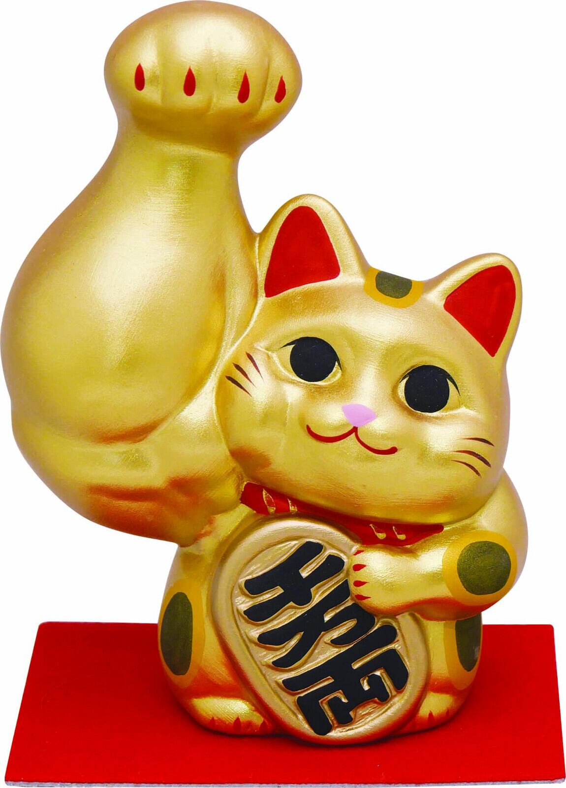剛腕まっちょ小判招き猫(金) 右手招き