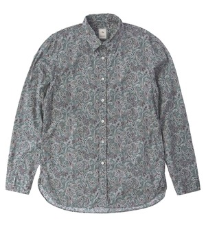 CTTN PAISLEY REGULAR SHIRT / 綿ペイズリーレギュラーシャツ (GREEN)