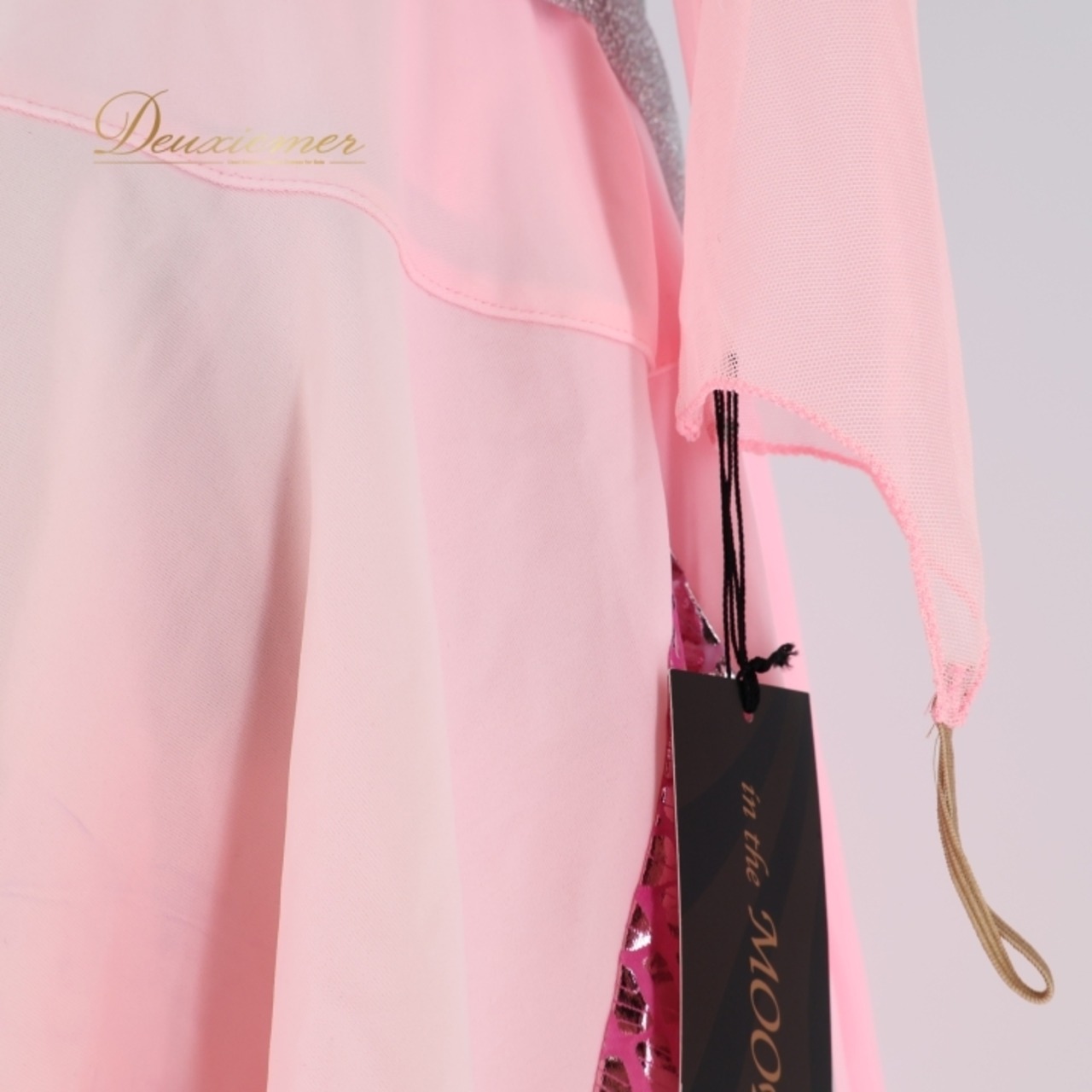 社交ダンス 衣装 ラテン ドレス ワンピース ピンク系 インザムード in the MOOD 日本製 デモ ピンク シルバー 競技 パーティ 発表会 明るい 伸縮 ストレッチ ラテン衣装 デモ用 衣装 女性用 ストレッチ素材 競技会用 おしゃれ コスチューム