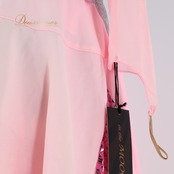 社交ダンス 衣装 ラテン ドレス ワンピース ピンク系 インザムード in the MOOD 日本製 デモ ピンク シルバー 競技 パーティ 発表会 明るい 伸縮 ストレッチ ラテン衣装 デモ用 衣装 女性用 ストレッチ素材 競技会用 おしゃれ コスチューム