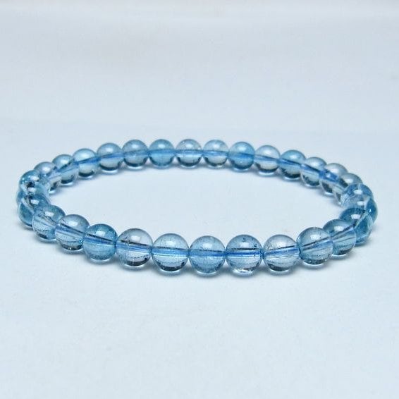 ブルートパーズ ブレスレット 6mm トパーズ 一点物 おまかせ便 111-53679