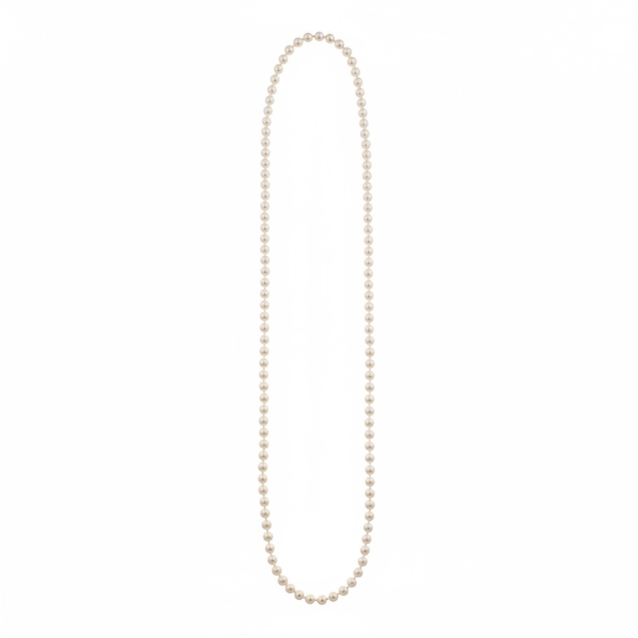 【Rental】ロングシェルパールネックレス イヤリングセット 画像1