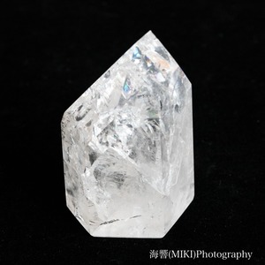 【海響(MIKI)セレクトクリスタル レインボークラック水晶 ポイント#10】エネルギークリアリング＆チャージ付き 浄化、保護、ヒーリング、瞑想に！ 送料無料