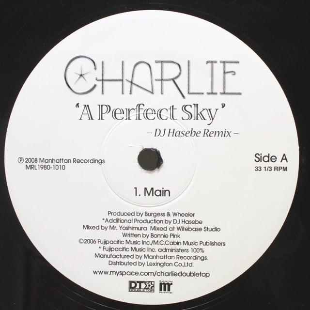 Charlie / A Perfect Sky - DJ Hasebe Remix - [MRL 1980-1010] - 画像3