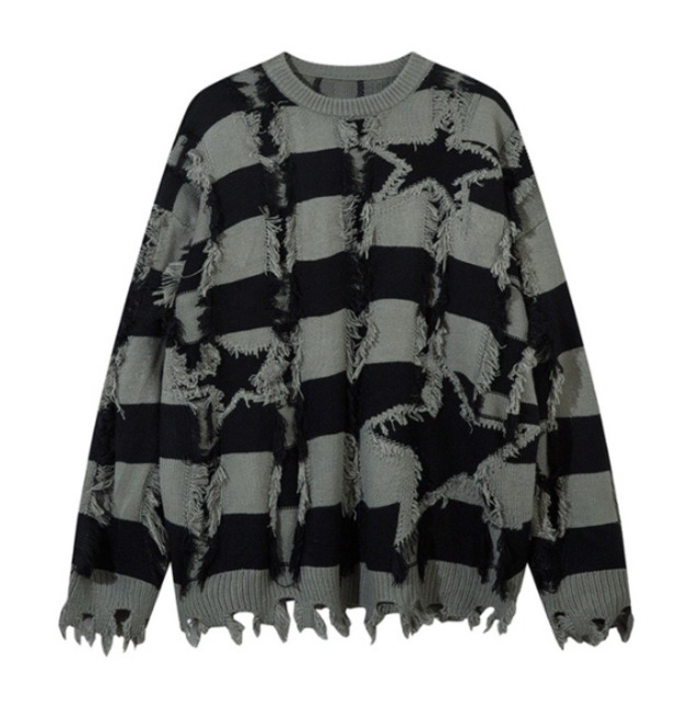 Damaged striped sweater 0003