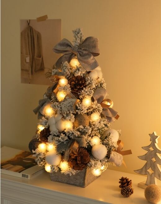 小型クリスマスツリー リボン付き 小型クリスマスツリー リボン付き