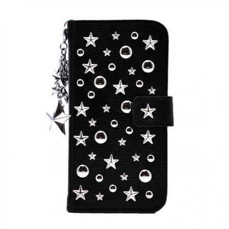 ENLA BY ENCHANTED.LA NOTEBOOKTYPE LEATHER STARS CASE DREAMY STARS & STAR CHARMS