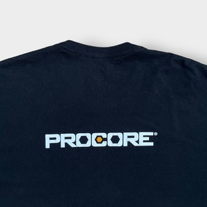 【HANES】企業系 建築系 ソフトウェア PROCORE ワンポイントロゴ Tシャツ バックプリント X-LARGE ビッグサイズ 黒 半袖 us古着