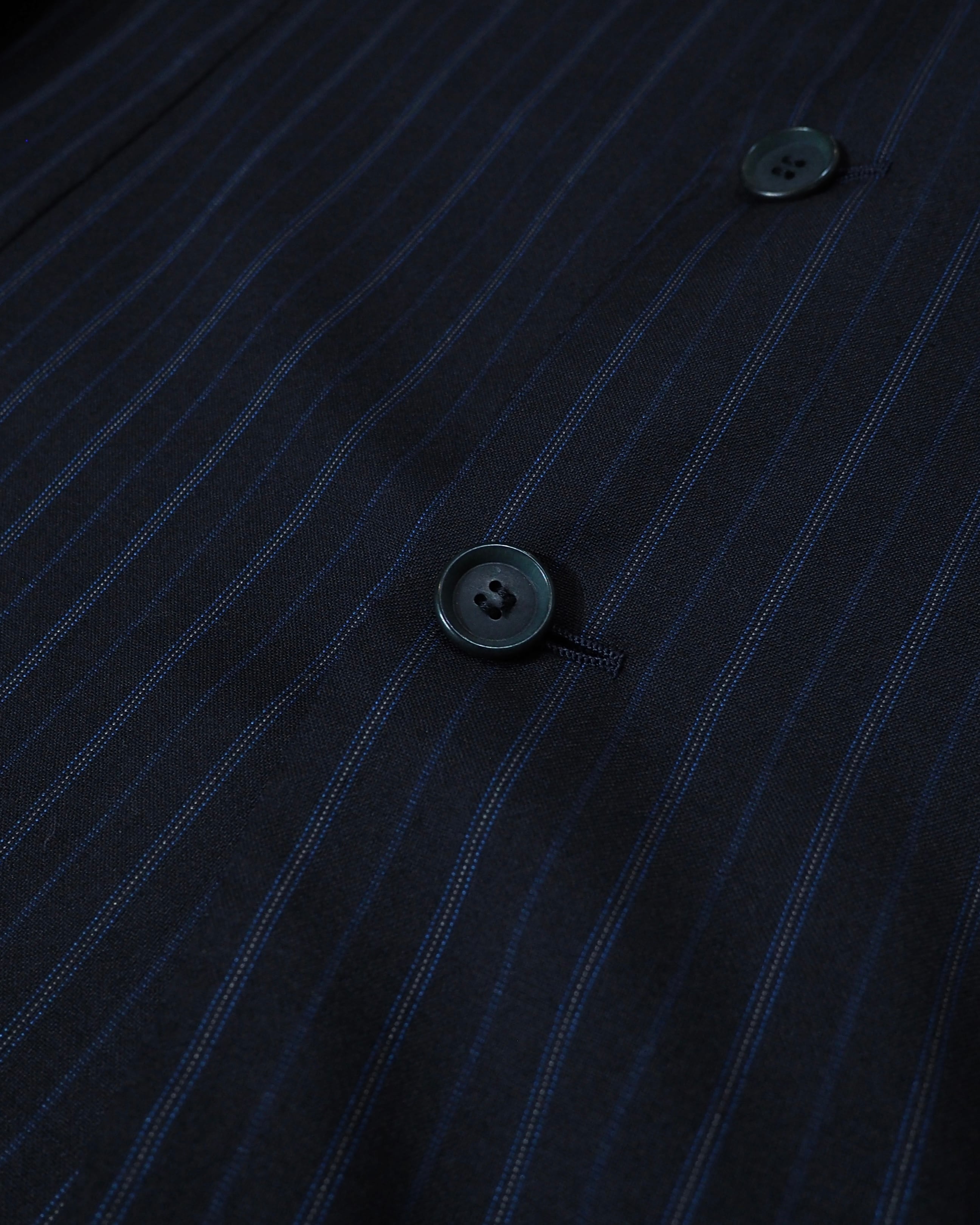 " Artigianale × Ermenegildo Zegna " Beautiful Dark Blue Pinstripe Tailored jacket (woven in italy)