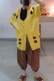 Cut-out yellow tunic Blouse
