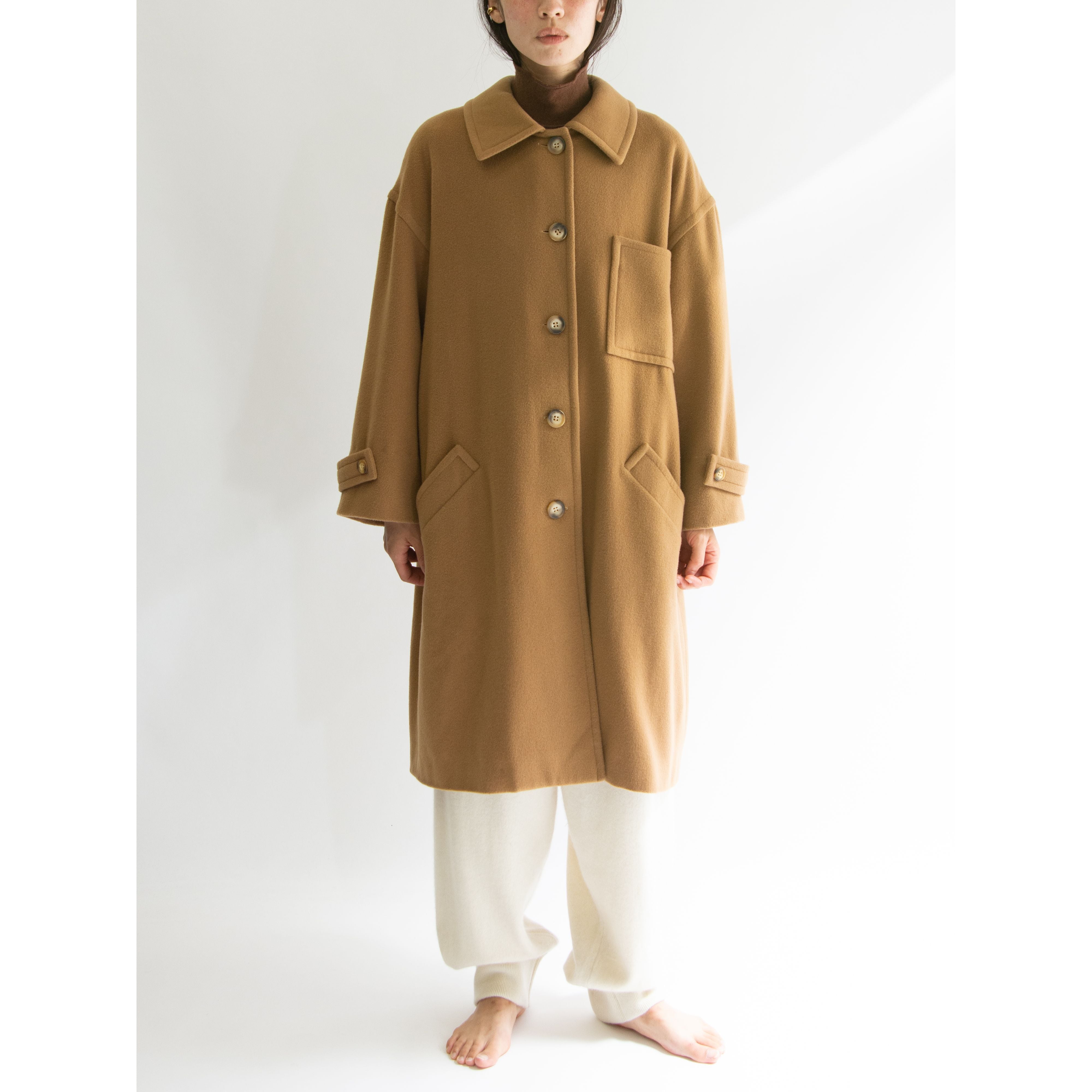 HANAE MORI PARIS】Made in France 80-90's Cashmere-Wool Oversized 