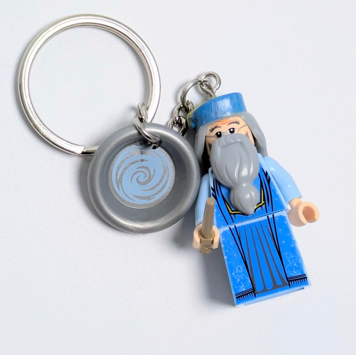 ♧★ブロックフィギュアキーホルダー★【 Harry Potter / ハリー ポッター 】アルバス・ダンブルドア / ホグワーツ魔法魔術学校長 〚アメリカン雑貨 アメトイ〛