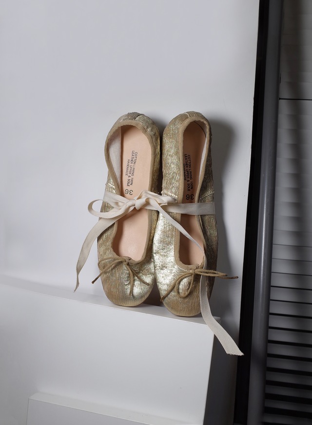 hand made ballet flats GOLD【20220100402】