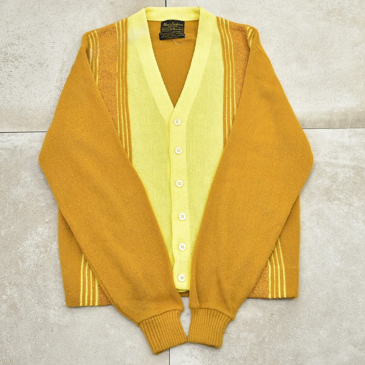 60~70s vtg Sears stripe acrylic cardigan | 古着屋 grin days 60~70s vtg Sears stripe acrylic cardigan | 古着屋 grin days