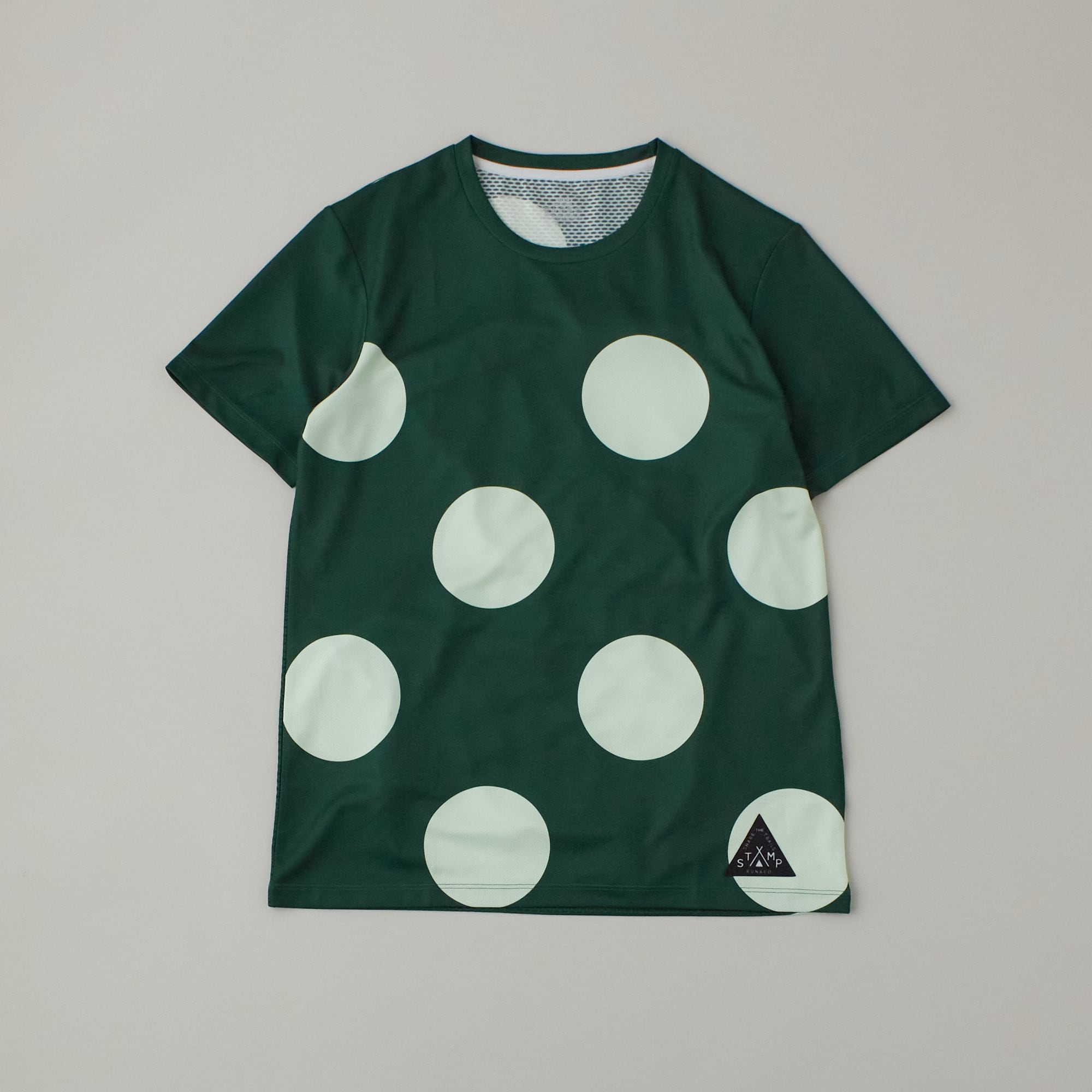 unite × STAMP RUN&CO コラボTシャツ 水玉(ユニセックス)green × green ドット