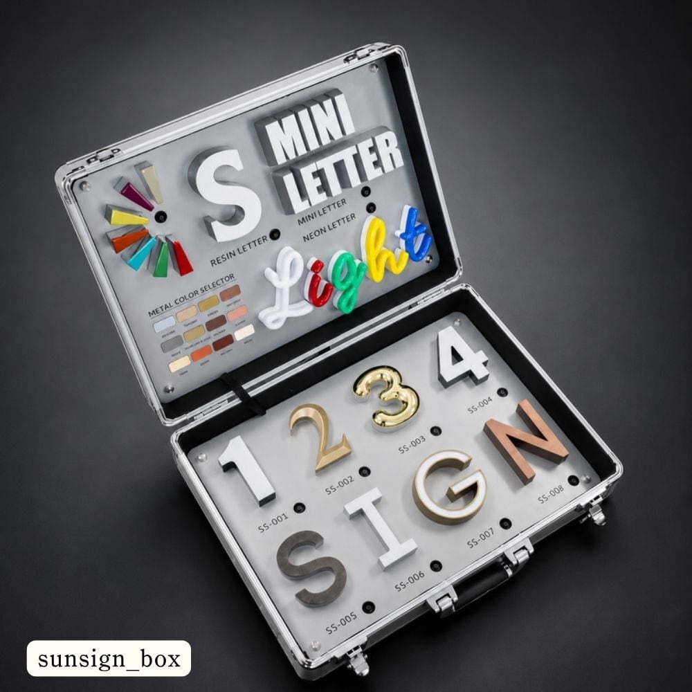 LEDチャンネル文字 サンプルボックス LED サイン 12V ステンレス