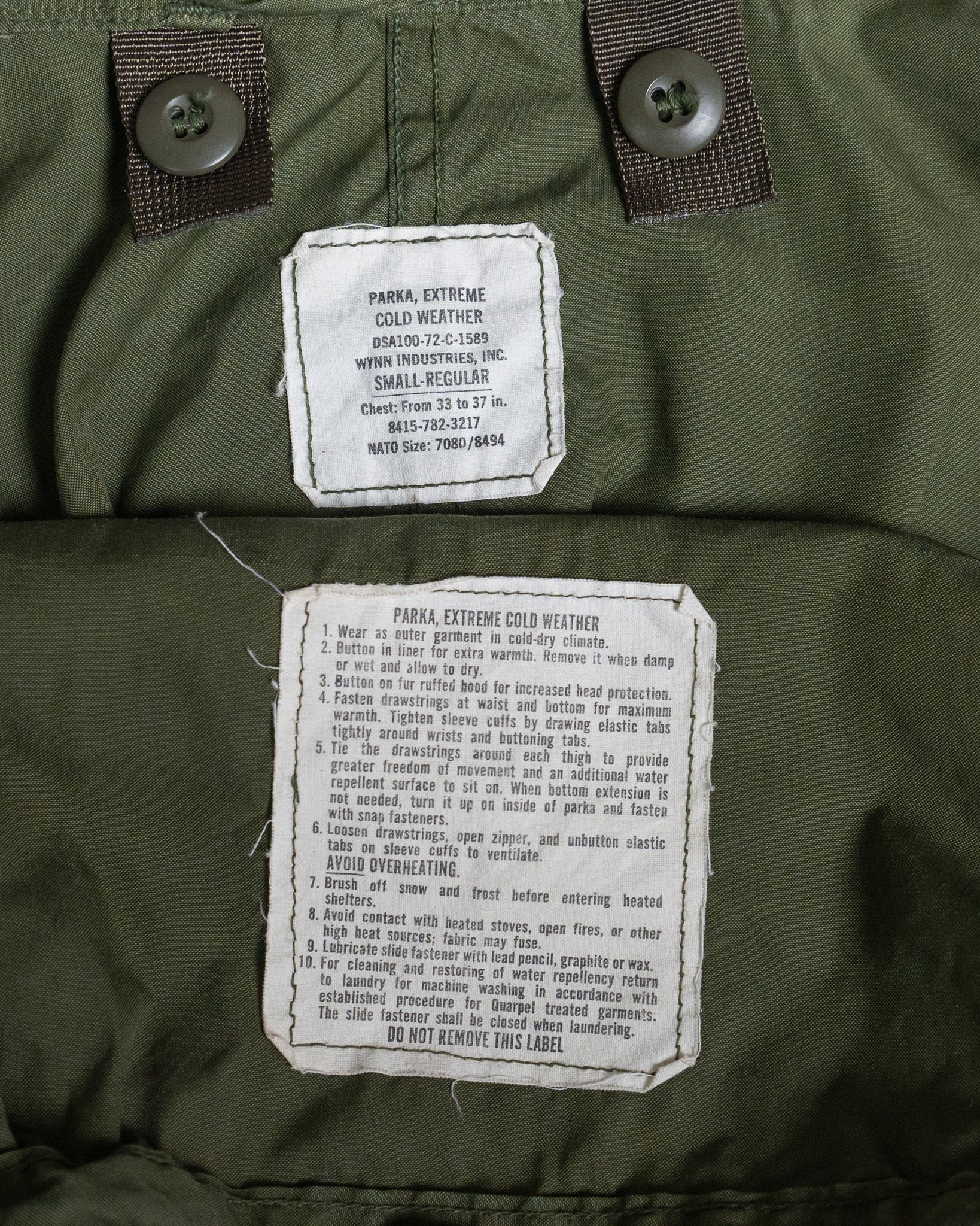 SMALL】 U.S.Army M-65 Field Parka Full Set アメリカ軍 M65