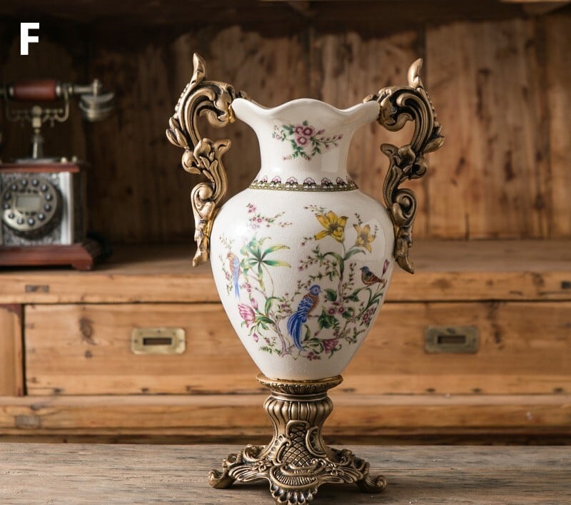 装飾 花瓶 エレガント 取っ手 台座 付き おしゃれ かわいい インテリア