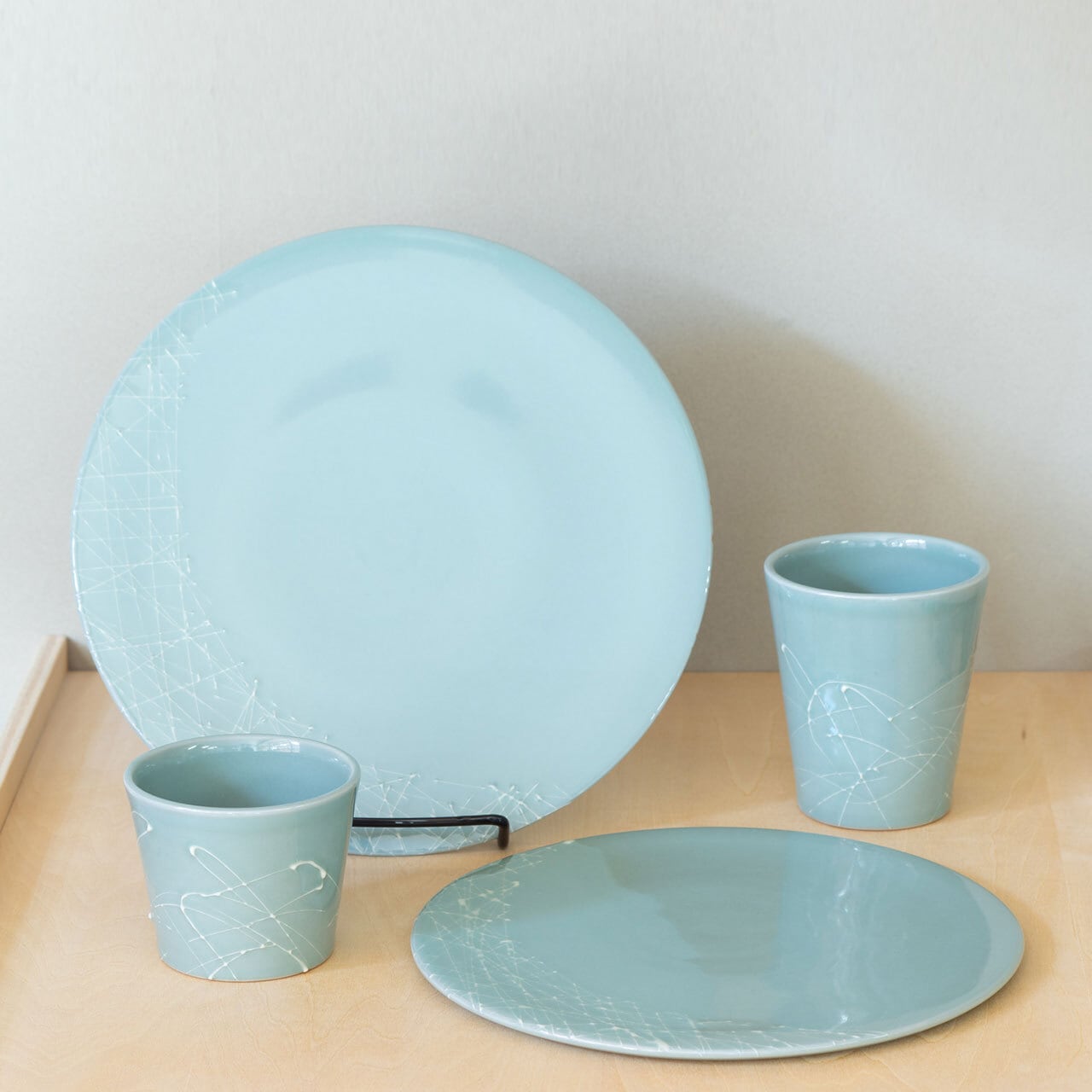 いっちんプレート(24cm)・青磁 | SoryuGama