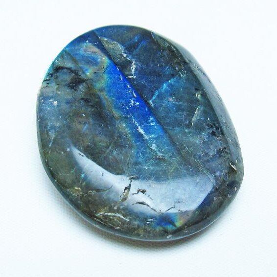 ラブラドライト タンブル 原石 磨き石 一点物 171-4361