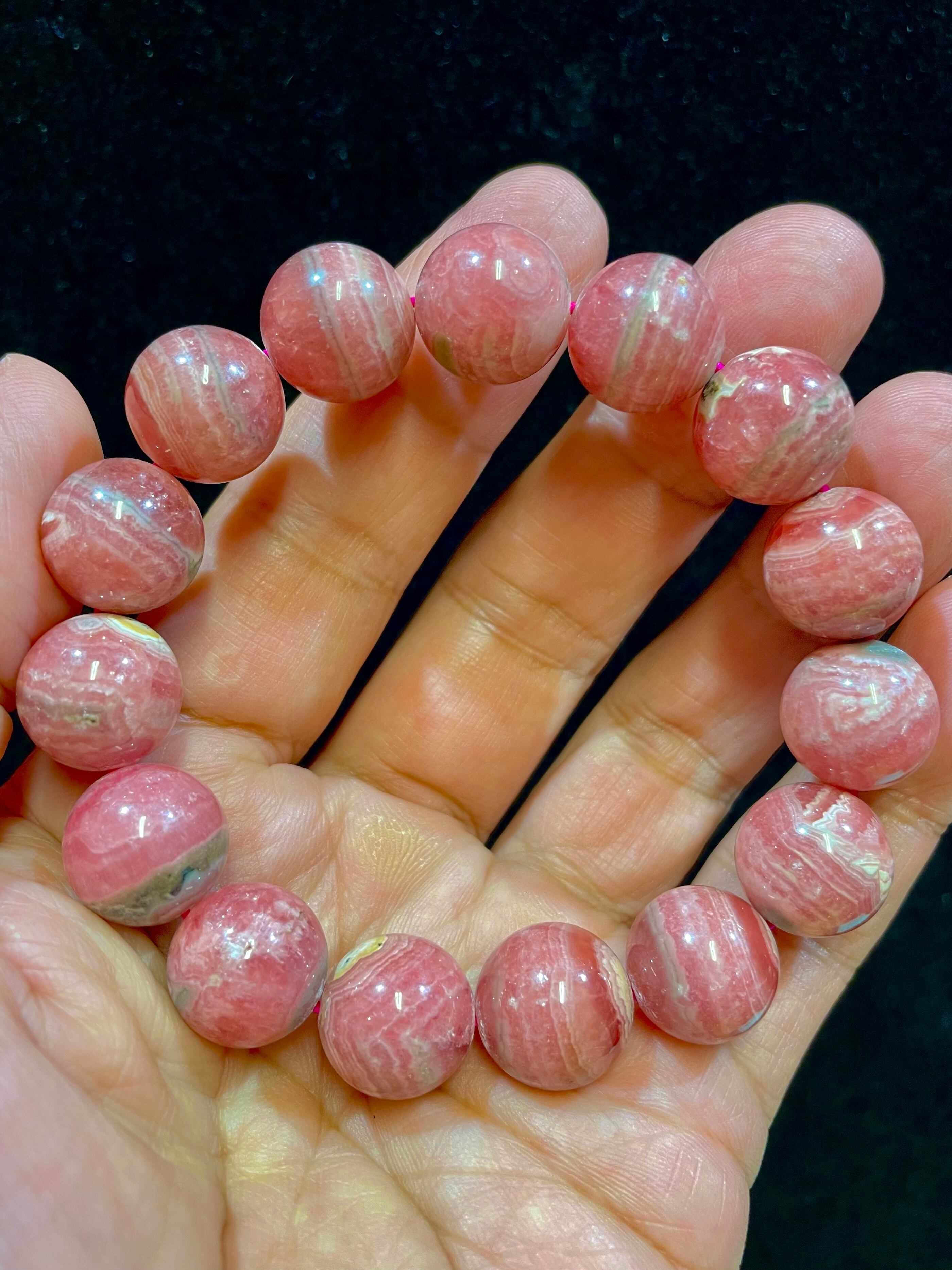 5) 愛の泉「インカローズ」ブレスレット14mm(ペルー産)