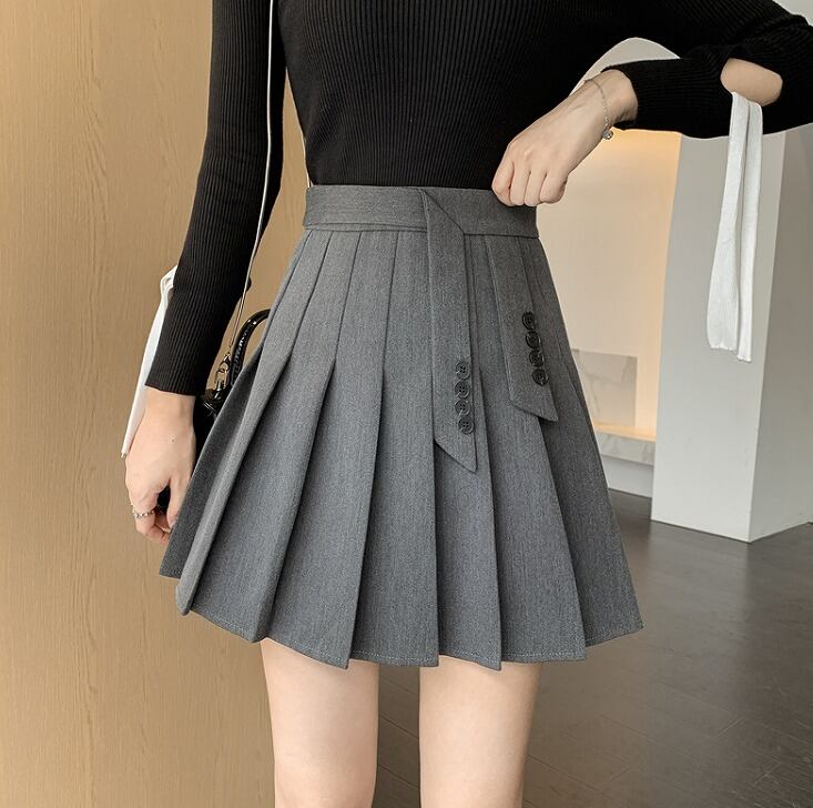 大きいサイズXL-4XL】ファッションスカート♪グレー/ブラック2色展開 ...