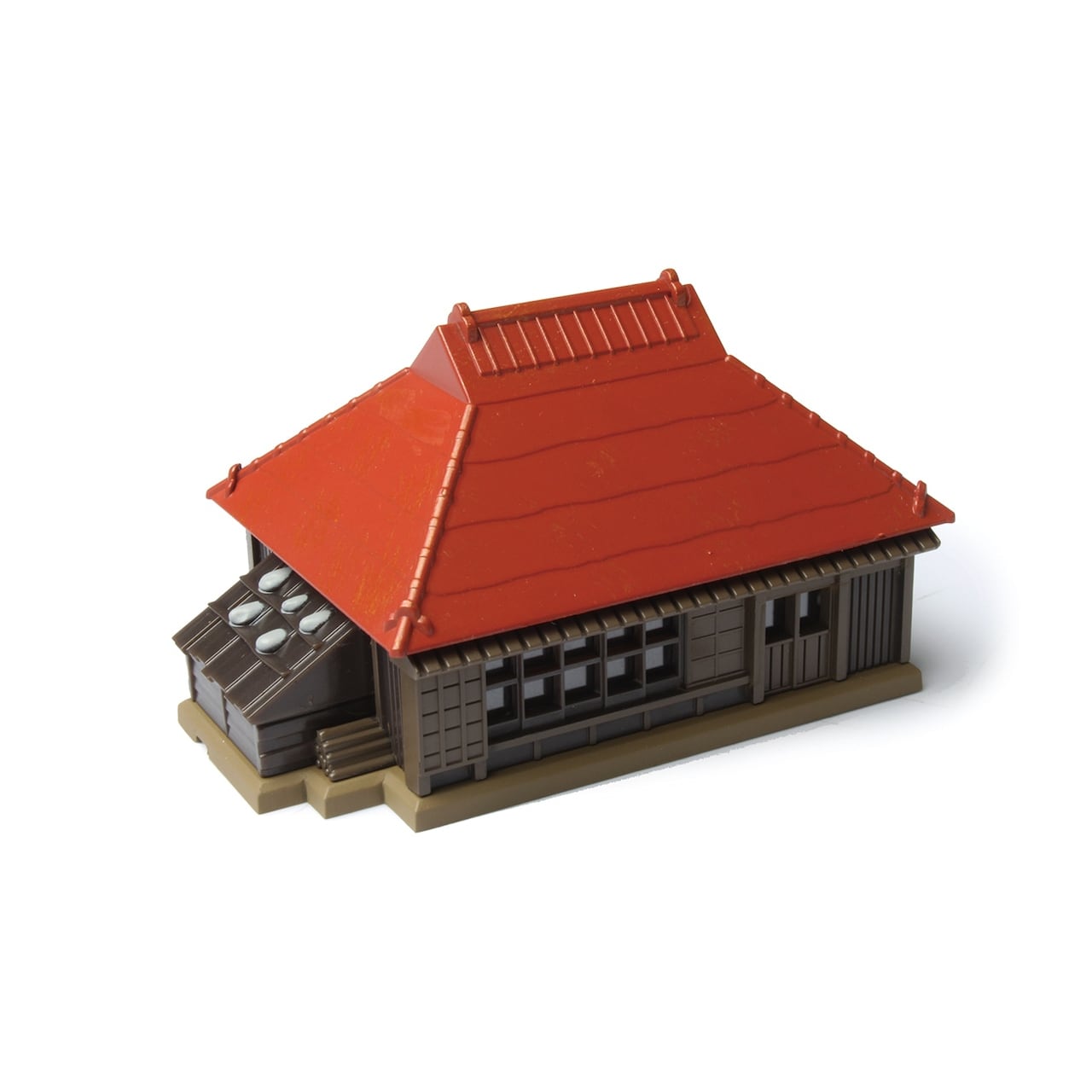 S025-1 トタン屋根農家 赤 (METAL-ROOF FARMHOUSE (RED)) | ロクハン