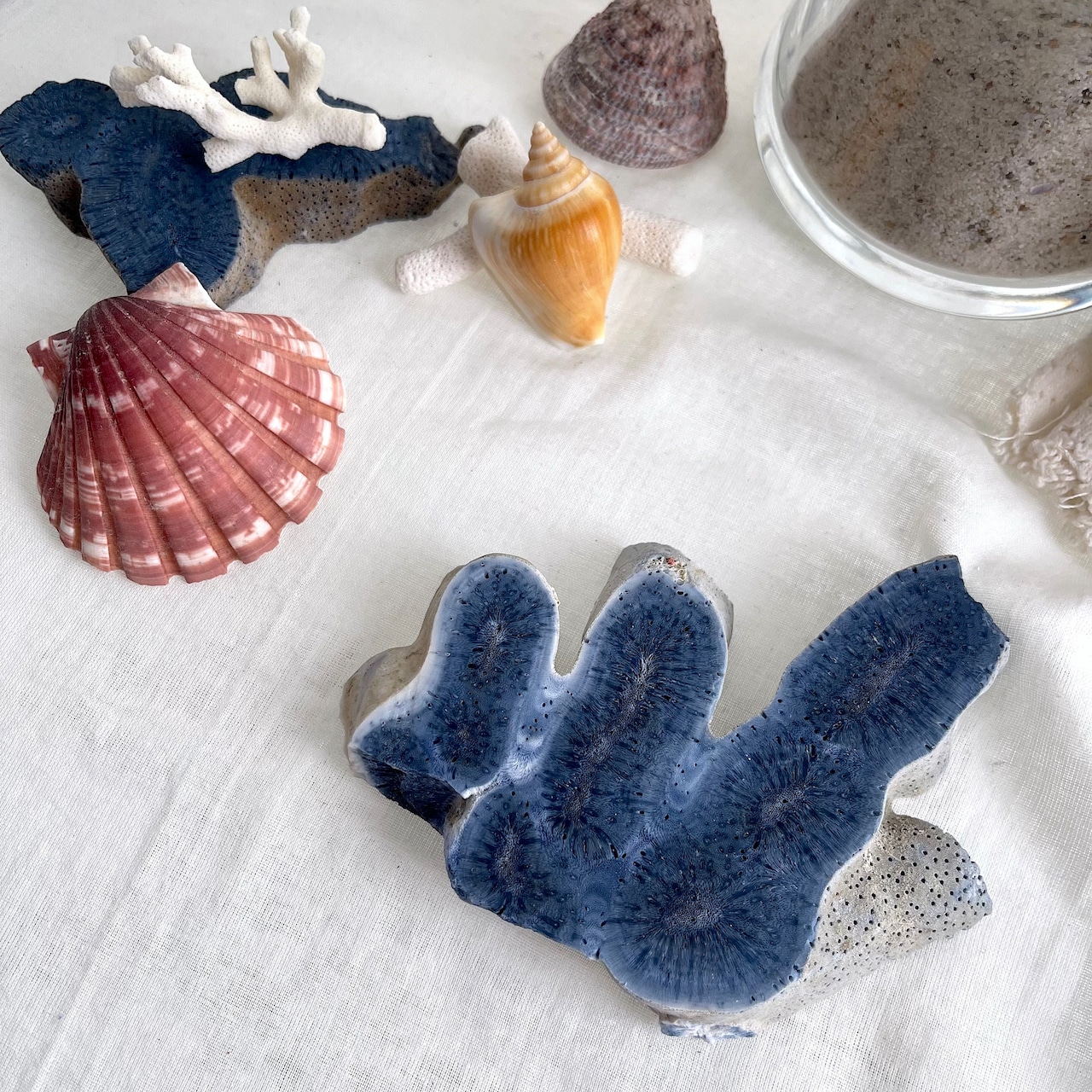 ブルーコーラル＊スラブ＊250807-01＊天然石＊置き物＊インテリアストーン