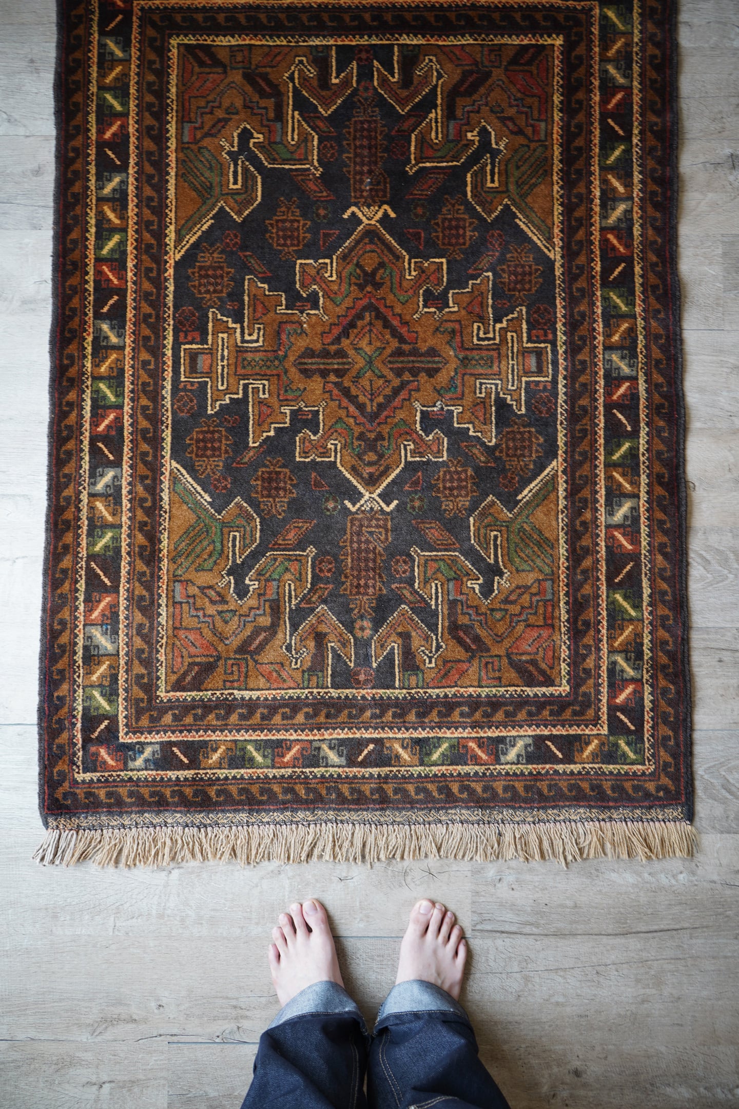 330】Vintage Afghan Adraskand Baluch rug 1960's | ヴィンテージラグ