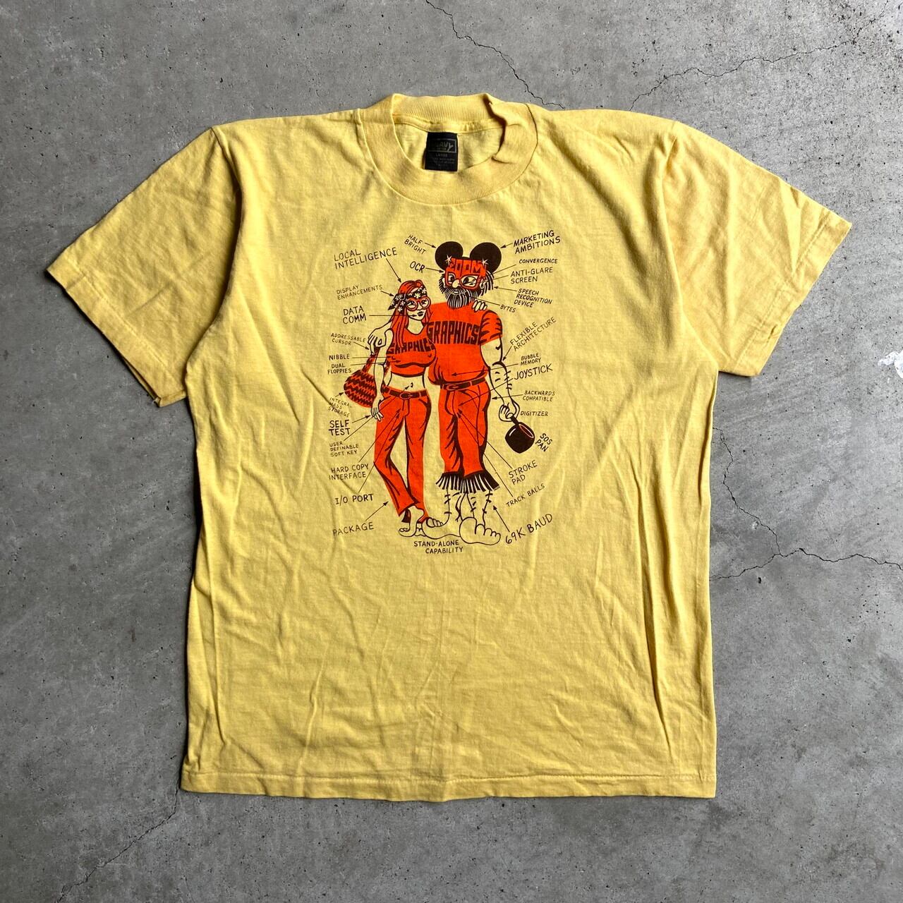 80年代 ビンテージ ファニープリント Tシャツ メンズL 古着 80S 80年代 ビンテージ ファニープリント Tシャツ メンズL 古着 80S