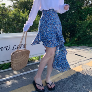 【送料無料】 スカート20代 ロングスカート アシンメトリー マーメイドスカート ロング ミモレ フレア Aライン シンプル 薄手 かわいい 大人可愛い きれいめ カジュアル 大人 上品 おしゃれ お洒落 こなれ感 コンサバ系 ラフ 抜け感 エレガント レディライク 花柄 夏 誕生日会 30代 40代 レディース 女性用 お出かけ お呼ばれ パーティー 休日 アウトドア お茶会 女子会 授業参観 着回し 普段使い スタイル 体型カバー 定番 プチプラ 着痩せ