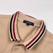 BURBERRY LONDON バーバリー ロンドン ワンポイント 鹿の子 半袖 ポロシャツ L/ベージュ系 メンズ