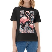 Women's Cotton Front & Back Printing T Shirt Paisley 4523