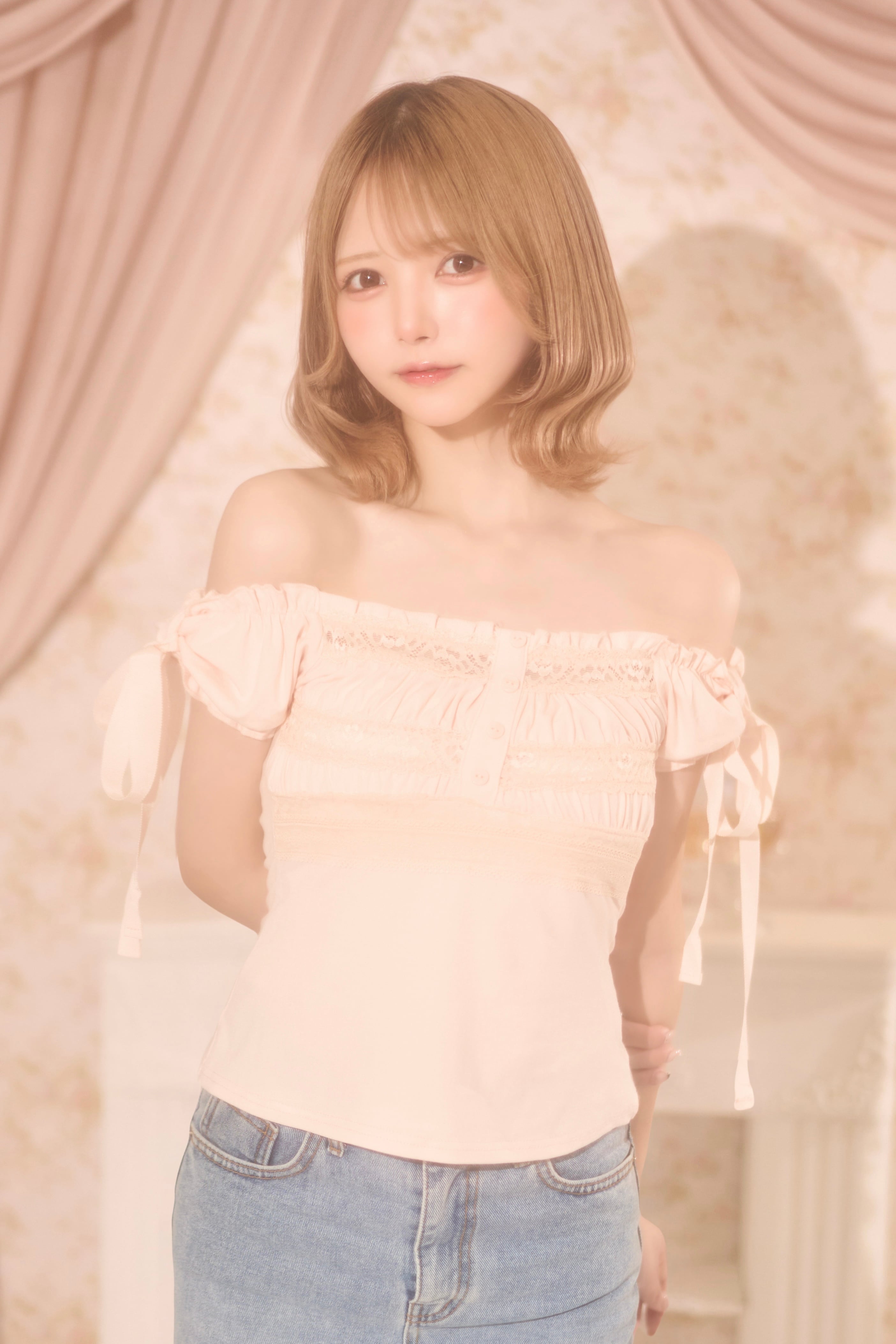 Princess lace off shoulder tops