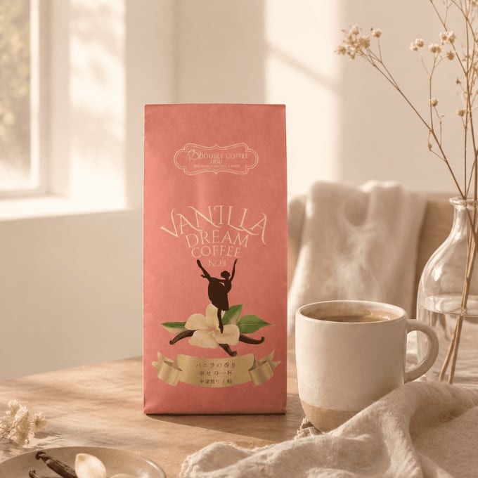バニラフレーバー｜ 200g（豆・粉） | DOUBLE COFFEE