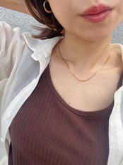 modern chain lock necklace