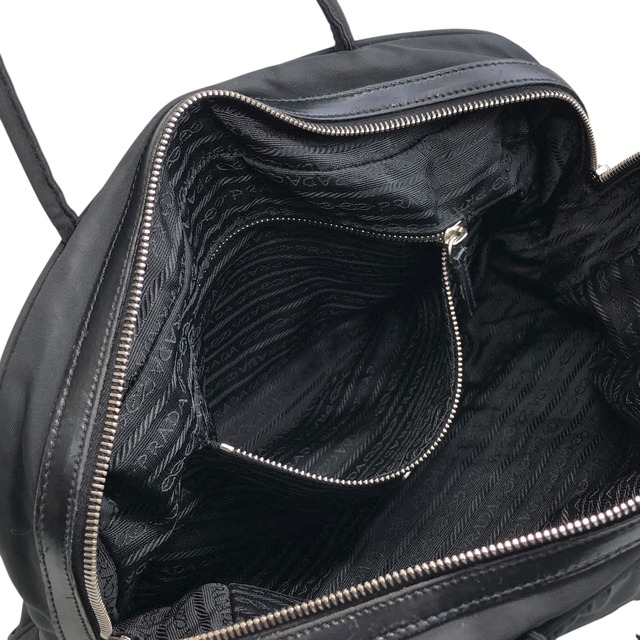 PRADA プラダ ハンドバッグ ブラック トライアングルロゴ カデナ ナイロン ミニボストン vintage ヴィンテージ オールド a5w87e