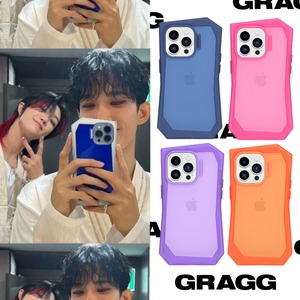 NEW 韓国アイドル話題スマホケース！[GRAGG] LANDING CORNER CASE_4COLOR iPhone14Pro iPhone13 Mini Pro ProMax
