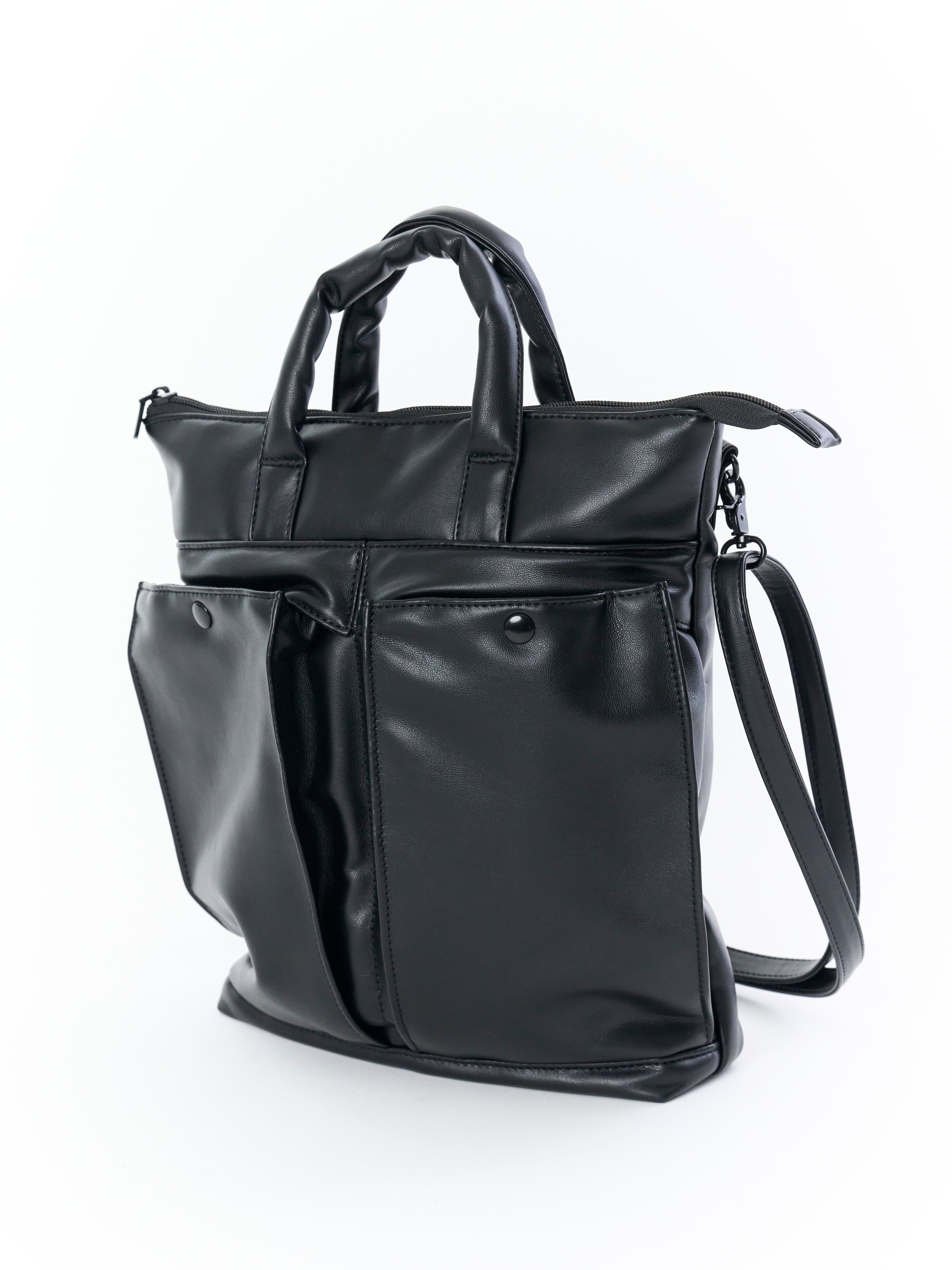 【7月24日発売開始】エコレザーコンパクトバッグ(BLACK)